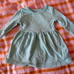 Carter's 3 Months Teal Long-Sleeved Dress